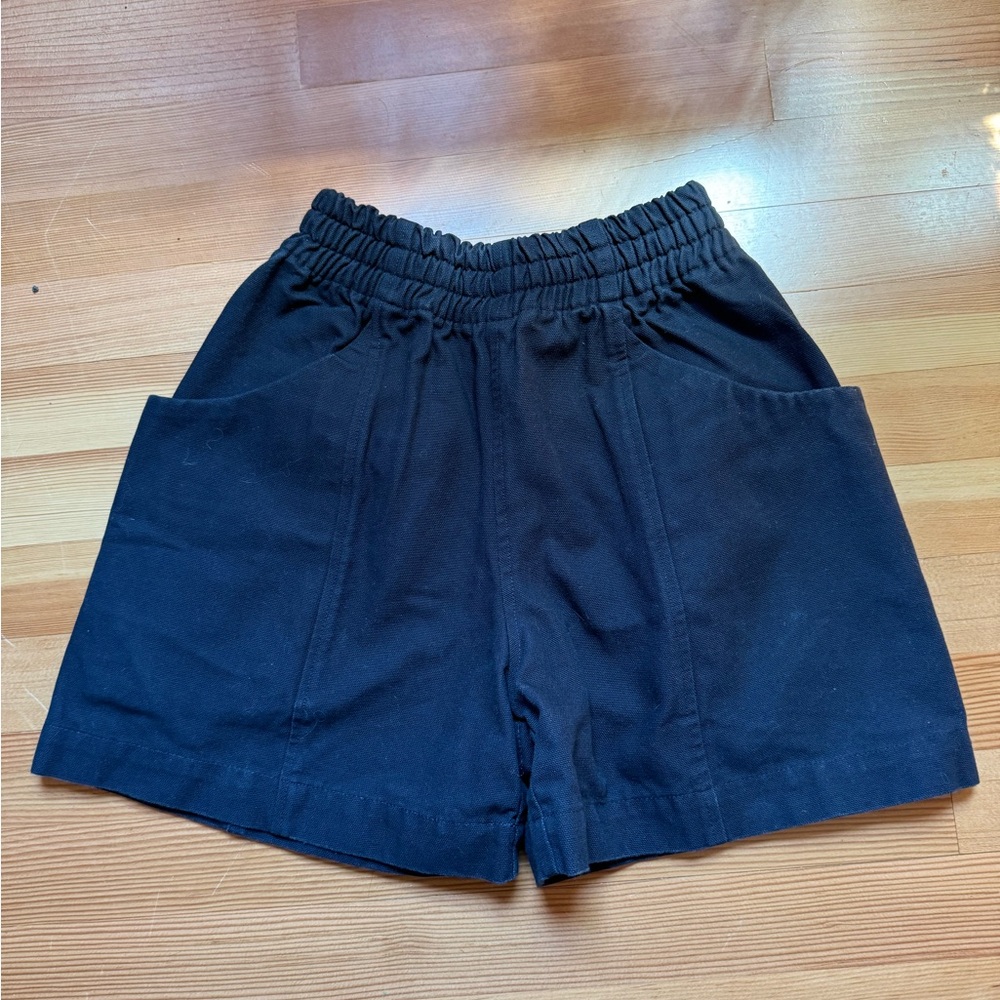 Elizabeth Suzann Clyde shorts in navy canvas, 0